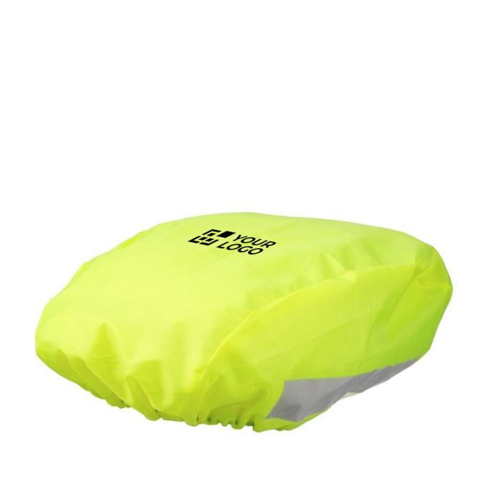 Funda para casco de bicicleta reflectante impermeable Reflex color amarillo vista de impresión