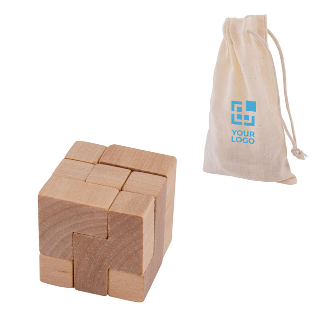 Puzzle de madera publicitario en bolsa de algodón Astrum vista principal