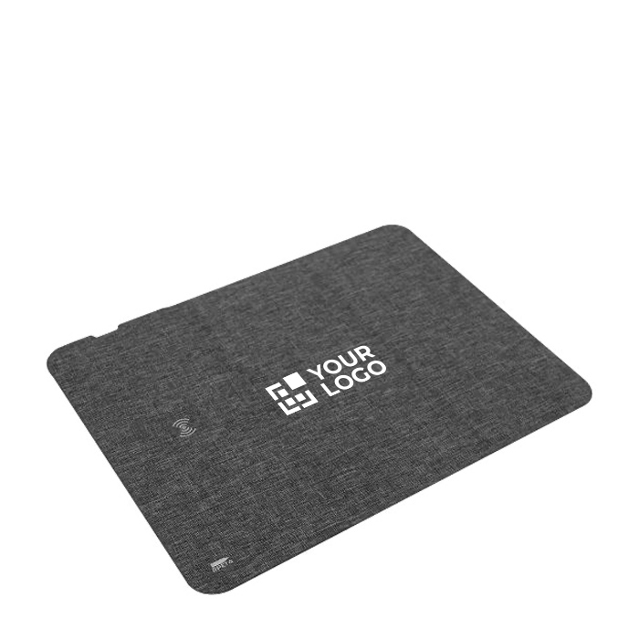 Alfombrilla de ratón plegable con cargador inalámbrico RPET Wireless color gris vista principal