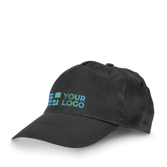 Gorras con logo y cierre de tela adherente, en algodón 175 g/m2 Héroe vista principal