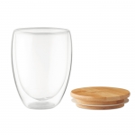 Vaso de cristal de doble pared con tapa y 350ml Vacuum Medium color transparente tercera vista