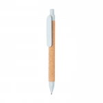 Bolígrafo Corcho & Straw Fibre | Tinta azul color azul claro