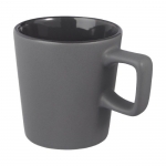 Taza de cerámica con interior brillante y exterior mate 280ml Largo color gris oscuro