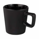 Taza de cerámica con interior brillante y exterior mate 280ml Largo color negro