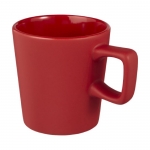 Taza de cerámica con interior brillante y exterior mate 280ml Largo color rojo