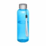 Botellas de agua de plástico reciclado antifugas 500ml RPET color azul claro transparente