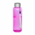 Botellas de agua de plástico reciclado antifugas 500ml RPET color rosa transparente