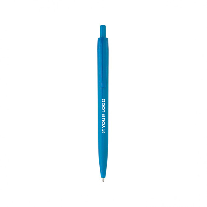 Bolígrafo en color con acabado brillante tinta azul Monocolor