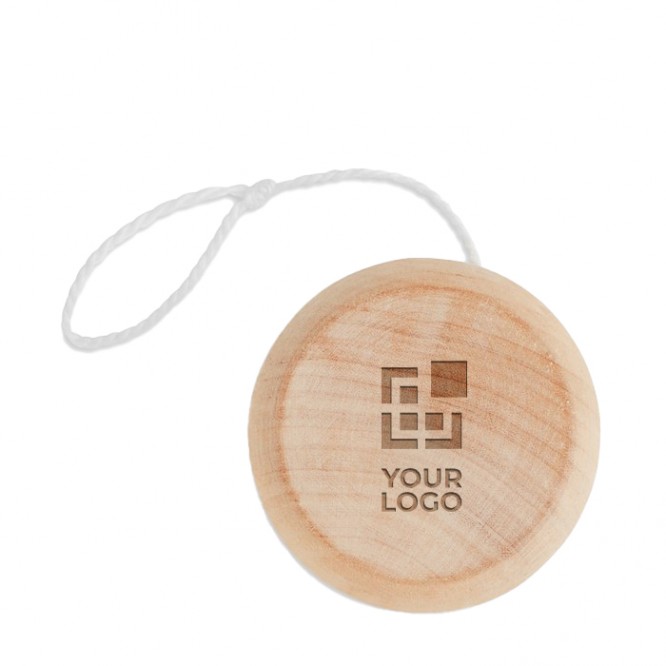 yoyo de madera con logo