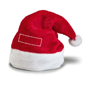 Posición de marcaje gorro navidad delantera superior