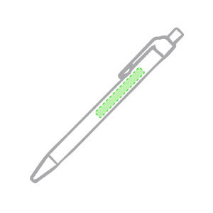 Posición de marcaje en el cuerpo del bolígrafo cara a