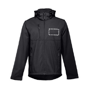 Posición de marcaje chaqueta softshell pecho