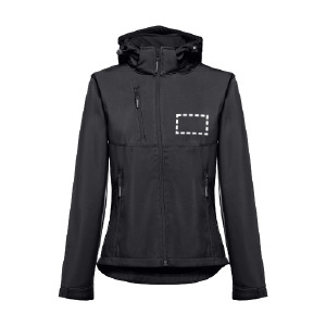 Posición de marcaje chaqueta softshell pecho