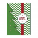 Calendario de Adviento con bombones de chocolate navideños A4 color blanco