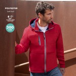 Chaqueta de soft shell con cuello alto e interior micropolar 300 g/m2 color blanco