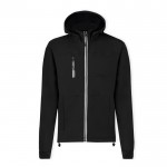 Chaqueta de soft shell con cuello alto e interior micropolar 300 g/m2 color negro primera vista