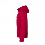 Chaqueta de soft shell con cuello alto e interior micropolar 300 g/m2 color rojo tecera vista