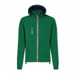 Chaqueta de soft shell con cuello alto e interior micropolar 300 g/m2 color verde primera vista