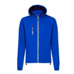 Chaqueta de soft shell con cuello alto e interior micropolar 300 g/m2 color azul primera vista