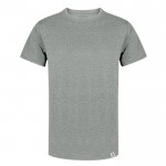 Camiseta de algodón reciclado y RPET en colores básicos 150 g/m2 color gris primera vista