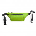 Riñonera de resistente ripstop con cinta ajustable a la cintura color verde claro vista con logo