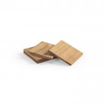 Pack de 4 posavasos sostenibles hechos de madera de acacia color natural