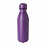 Botella de aluminio reciclado de color con tapón a juego 550ml color morado primera vista