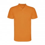 Polo técnico infantil de poliéster en punto piqué 150 g/m2 Roly color naranja fluorescente