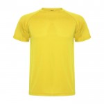 Camiseta técnica infantil de punto piqué en poliéster 150 g/m2 Roly color amarillo