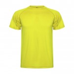 Camiseta técnica infantil de punto piqué en poliéster 150 g/m2 Roly color amarillo fluorescente