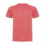 Camiseta técnica infantil de punto piqué en poliéster 150 g/m2 Roly color coral