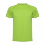 Camiseta técnica infantil de punto piqué en poliéster 150 g/m2 Roly color verde lima