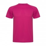 Camiseta técnica infantil de punto piqué en poliéster 150 g/m2 Roly color fucsia