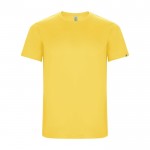 Camiseta técnica de 50% poliéster reciclado para niños 135 g/m2 Roly color amarillo