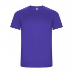 Camiseta técnica de 50% poliéster reciclado para niños 135 g/m2 Roly color violeta