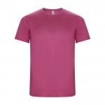 Camiseta técnica de 50% poliéster reciclado para niños 135 g/m2 Roly color fucsia