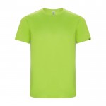 Camiseta técnica de 50% poliéster reciclado para niños 135 g/m2 Roly color verde fluorescente