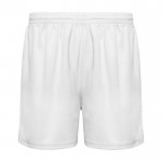 Pantalón corto deportivo de poliéster 100% para niños 140 g/m2 Roly color blanco