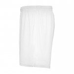 Pantalón corto deportivo de poliéster 100% para niños 140 g/m2 Roly color blanco vista lateral