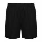 Pantalón corto deportivo de poliéster 100% para niños 140 g/m2 Roly color negro