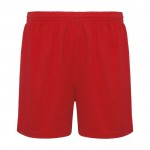 Pantalón corto deportivo de poliéster 100% para niños 140 g/m2 Roly color rojo