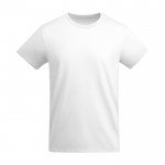 Camiseta de algodón orgánico de punto para niños 175 g/m2 Roly color blanco