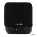 Altavoz bluetooth negro pequeño portátil en forma de cubo color negro tercera vista