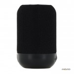 Altavoz bluetooth negro pequeño portátil en forma de cubo color negro sexta vista