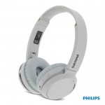 Auriculares inalámbricos plegables con botón Bass Boost marca Phillips color blanco