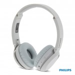 Auriculares inalámbricos plegables con botón Bass Boost marca Phillips color blanco segunda vista