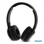 Auriculares inalámbricos plegables con botón Bass Boost marca Phillips color negro segunda vista