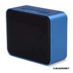 Compacto altavoz portátil con diseño de colores metálicos color azul