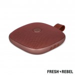 Altavoz portátil de forma cuadrada resistente al agua Fresh 'n Rebel color caoba