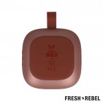 Altavoz portátil de forma cuadrada resistente al agua Fresh 'n Rebel color caoba cuarta vista